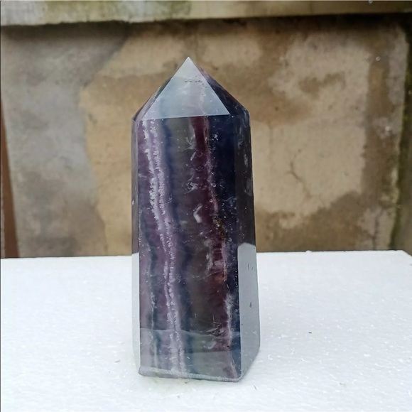 730 grams natural rainbow fluorite tower - Picture 11 of 11